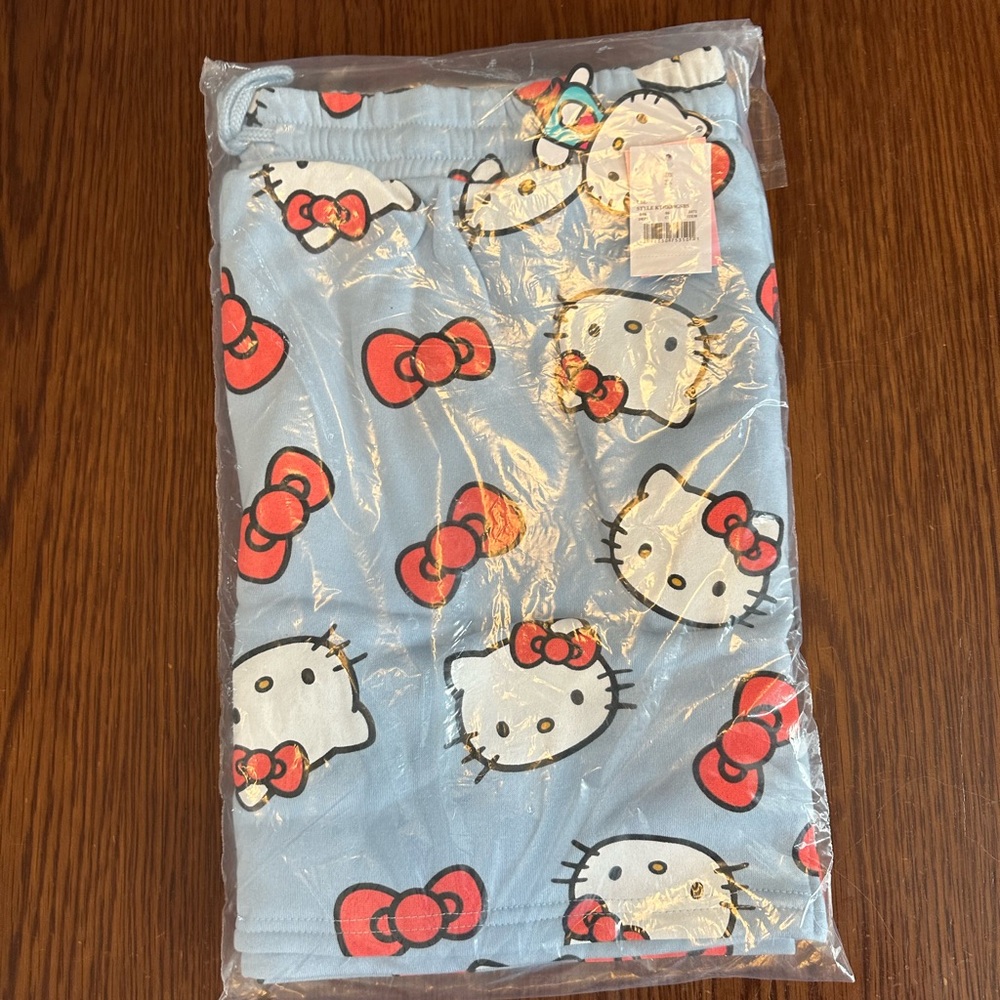 Hello Kitty Light Blue Leggings with Red Accents